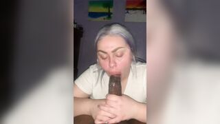 Blacked MILFs: Blowing me while her kids asleep in the room #4