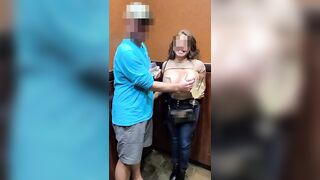 Cougars: Busty MILF Allowing A Stranger From The Hotel Bar Fondle My Boob In An Elevator #3