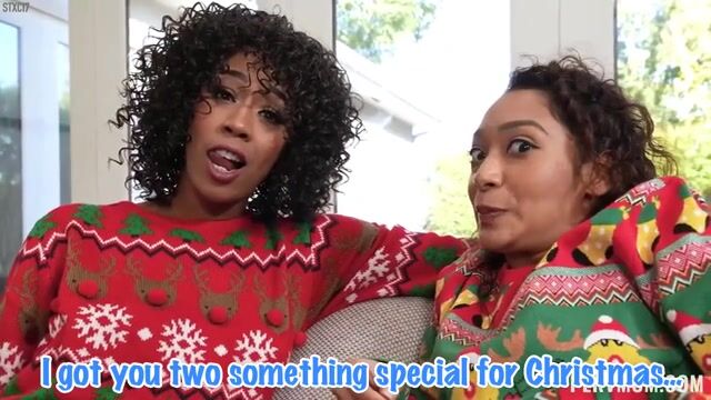 Christmas Morning with Mom and Sis