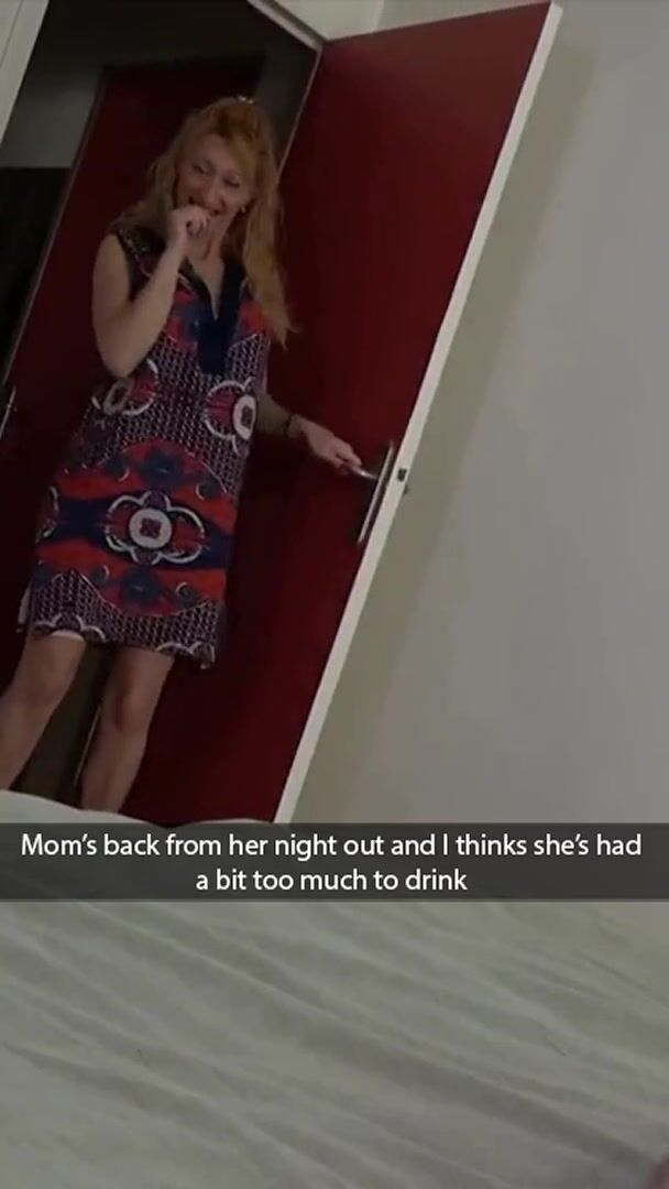 Mom comes home drunk and horny