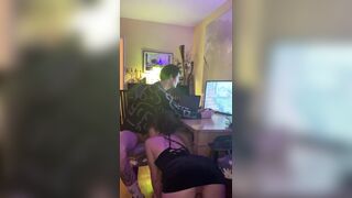 Mom with Son: Sometimes I come home super horny and he’s playing video games so I try everything to get attention..  MILF #2