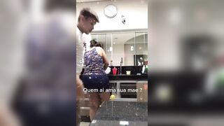 Mom gets handsy during tiktok challenge