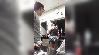 Mom with Son: Mom gets handsy during tiktok challenge #3