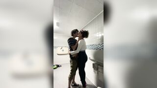 Mom with Son: Mom took me into the bathroom and someone totally caught on..  MILF #4