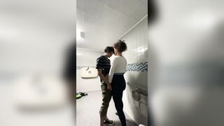 Mom with Son: Mom took me into the bathroom and someone totally caught on..  MILF #3