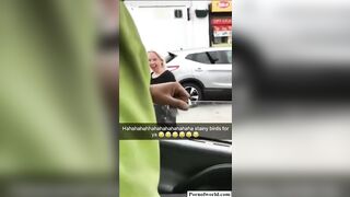 Mom with Son: REAL mature lady sucking in public young worker who dared her #2