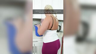 HUGE round ass mom sucks & fucks son after she notices him filming her ass & finds his incest porn collection