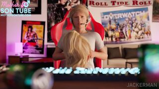 [Jackerman] Southern Hospitality - Mom Gives Son Blowjob While He's Gaming