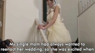 Helping mom reenact her wedding