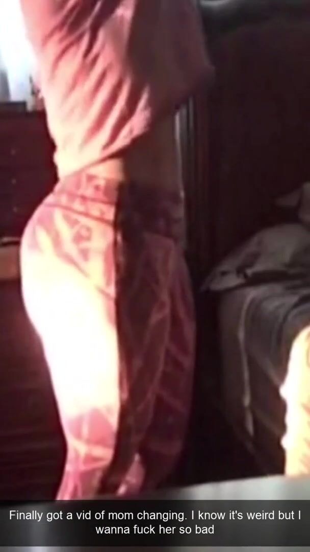 HUGE ass mom (37) fucks son (19) after she catches him filming her changing