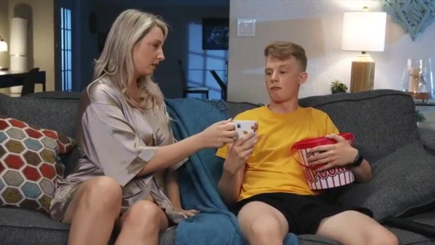 Mom loves my popcorn