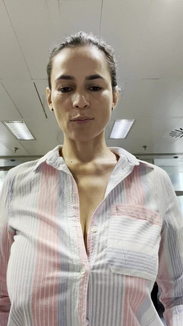 My nipples almost seen in the office