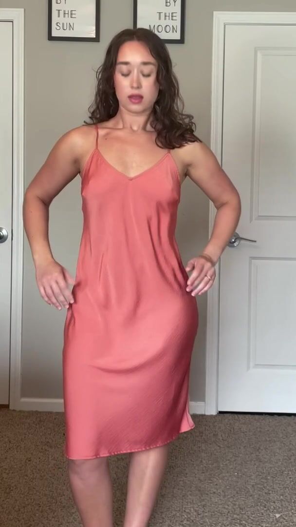 Nothing to see here. Just a pretty dress. Nothing underneath