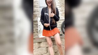 A Wisconsin mom showing off outside of church for you