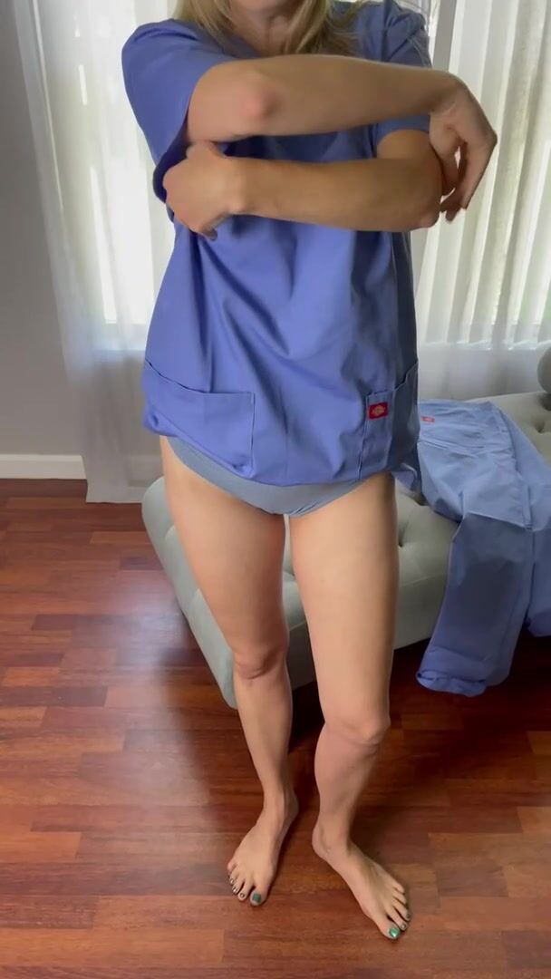 Feels so good to peel off these scrubs