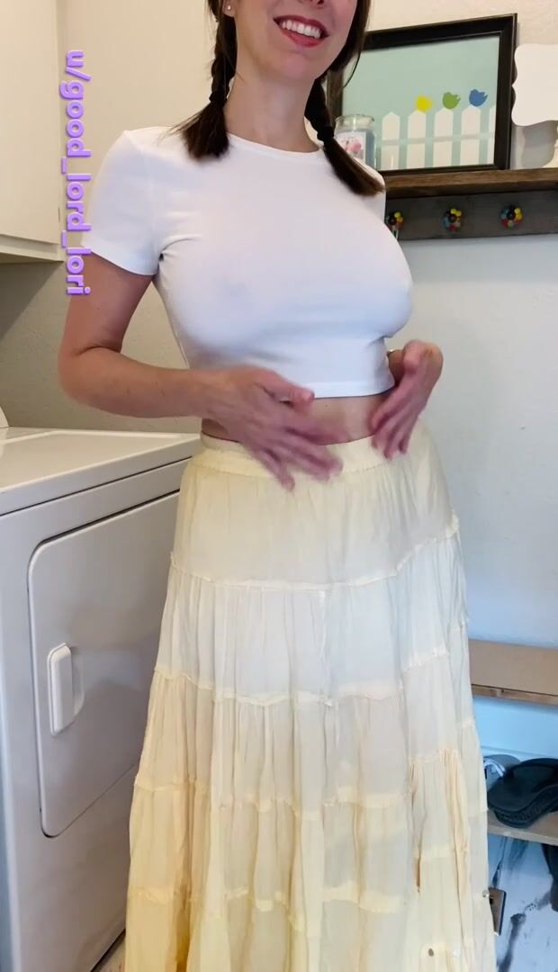 I made something silly! Don't all moms do laundry topless...